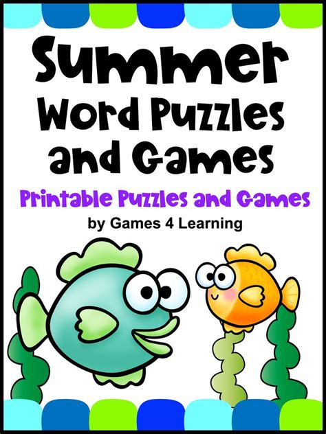 Summer Packet - Word Puzzles and Games - Fun Summer School Activities | Summer words, Word ...