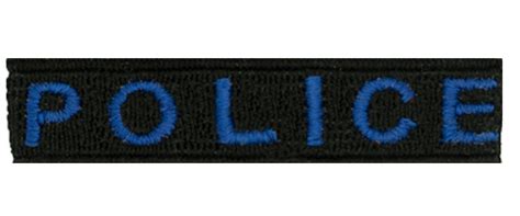 Mourning Band 1/2" Black with Police