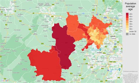 Wolverhampton population stats in maps and graphs.