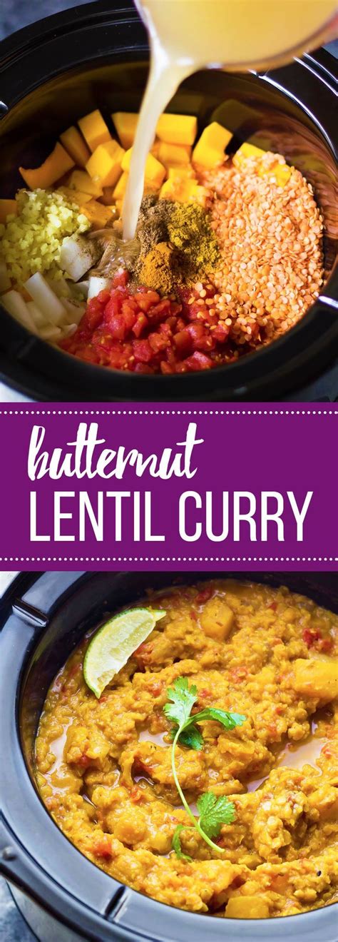 Slow Cooker Butternut Squash Lentil Curry | Sweet Peas & Saffron | Recipe | Lentil recipes ...