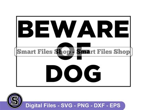 Beware of Dog Sign 2 Svg Sign Svg Beware of Dog Sign Dxf - Etsy