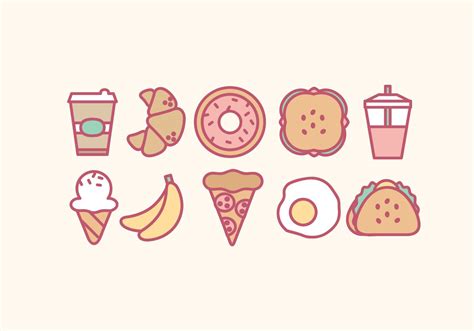 Vector Food Icons 158832 Vector Art at Vecteezy