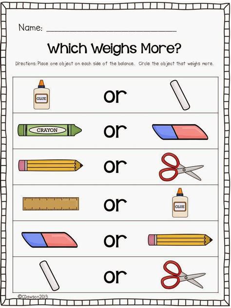 Keeping Up With The Kindergarteners Let's Talk About Weight and a FREEBIE! | Measurement ...