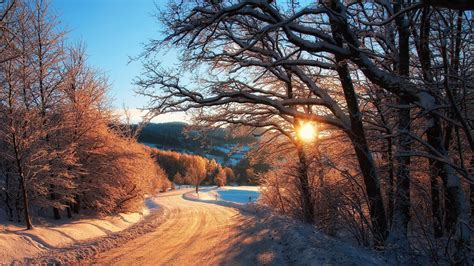 Country Road Winter Wallpapers - Wallpaper Cave