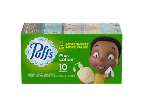 Puffs Plus Lotion, 10 boxes Ingredients and Reviews