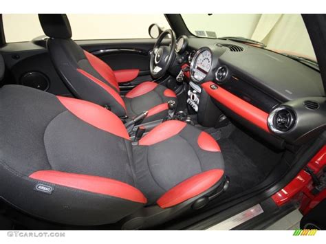 Black/Rooster Red Interior 2009 Mini Cooper Convertible Photo #71690893 ...