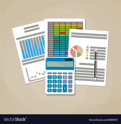 Spreadsheet concept business background Royalty Free Vector