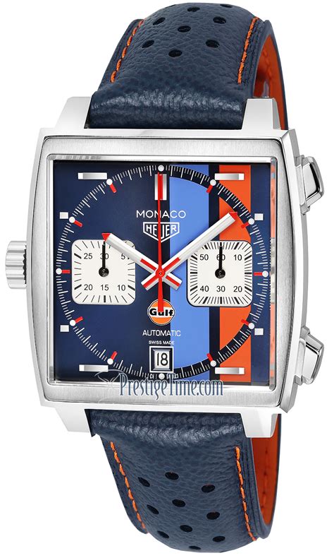 caw211r.fc6401 Gulf Special Edition Tag Heuer Monaco Chronograph Mens Watch