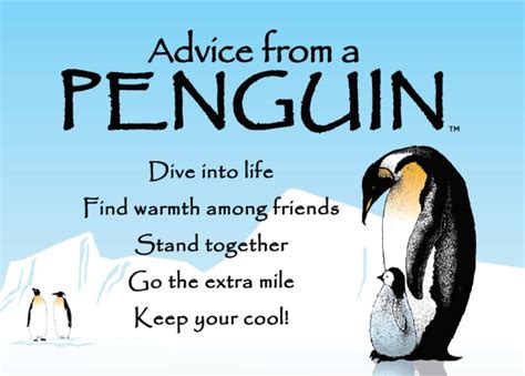 Advice from - A Penguin | Advice quotes, Wisdom quotes, True nature