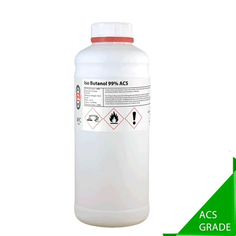 Isobutanol 99% ACS (Isobutyl Alcohol) 1 Litre *Free ADR Compliant P&P ...