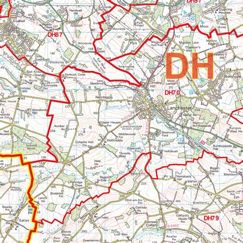 Durham Postcode Map (DH) – Map Logic