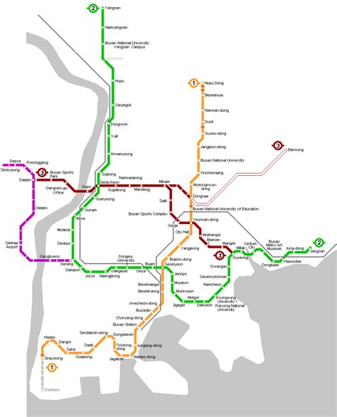 Busan Metro Map • Mapsof.net