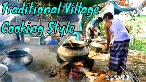 Bangladeshi Wedding Food Being Cooked In Traditional Village Style ...