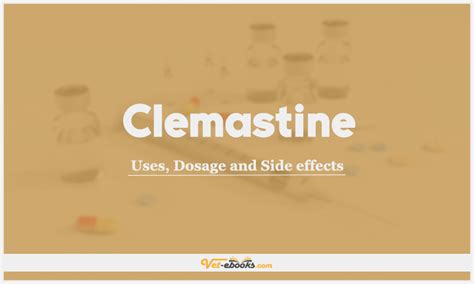 Clemastine Dose For Dogs & Cats | Vet Drugs List