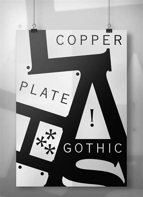 specimen "copperplate gothic" on Behance