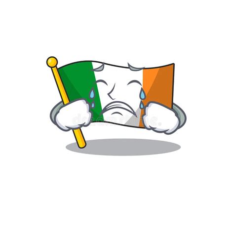 Crying Flag Ireland Stored in Mascot Drawer Stock Vector - Illustration of flapping, national ...