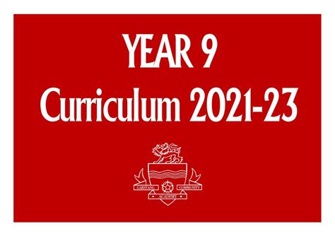 Year 9 Curriculum Booklet | Garstang Community Academy