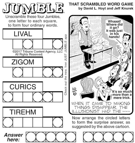 Jumble Puzzle Brain Magic | BOOMER Magazine