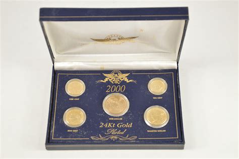 Historic Coin Collection - 24 Karat Gold Plated 2000 Set Nicely Packed ...