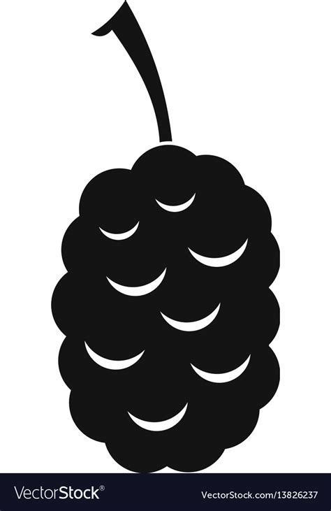 Fruit of mulberry icon simple style Royalty Free Vector