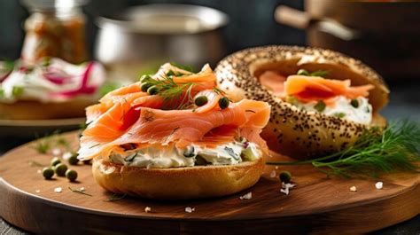 Premium AI Image | Bagels With Lox