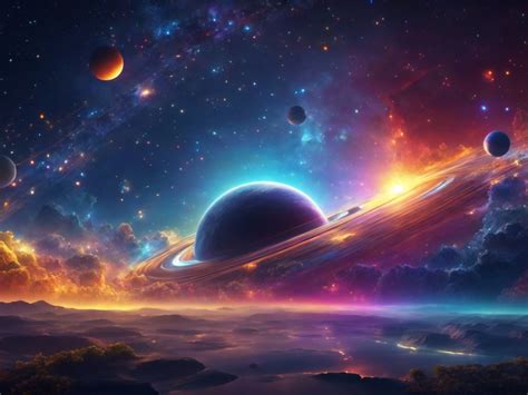 Wallpaper celestial world, digital art, space colorful, clouds desktop ...