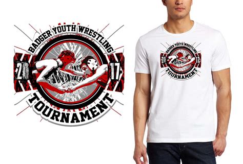 WRESTLING T SHIRT LOGO DESIGN Badger-Youth-Wrestling-Tournament BY ...