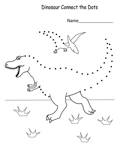 Dinosaur Dot To Dot Printable | 101 Activity