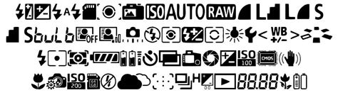 Digital Camera Symbols font by Woodcutter | FontRiver