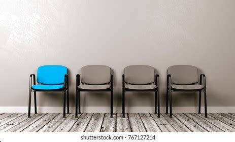 Row Dark Blue Chairs White Chair Stock Illustration 1198414957 ...