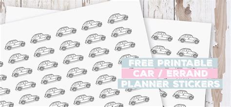 Free Printable Car Planner Stickers - World of Printables