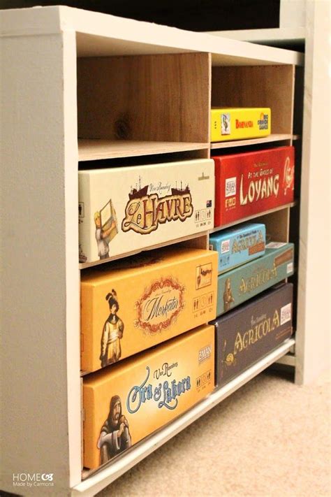 DIY Board Game Storage Unit - Home Made by Carmona | Board game storage ...