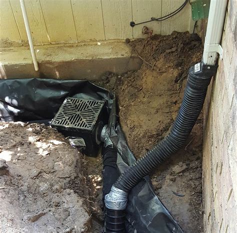 basement water drainage system installation Installation of channel drain system (dura slope by ...