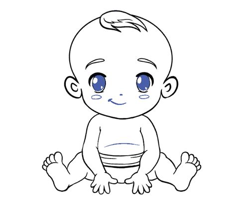 Baby Outline Drawing at PaintingValley.com | Explore collection of Baby ...