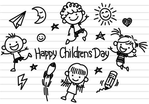 children s day clipart black and white 10 free Cliparts | Download images on Clipground 2024