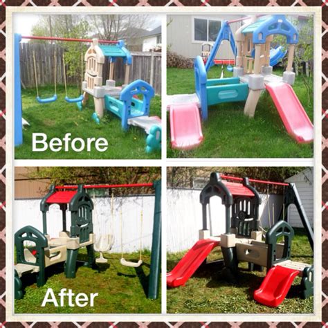 The Spectacular Attempt: Up-Cyling Little Tikes Swingset and Slide Little Tikes Redo, Little ...