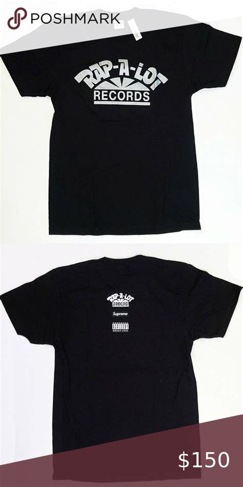 Supreme Rap A Lot Records Tee Black in 2021 | Black tee, Supreme t shirt, Leather shirt