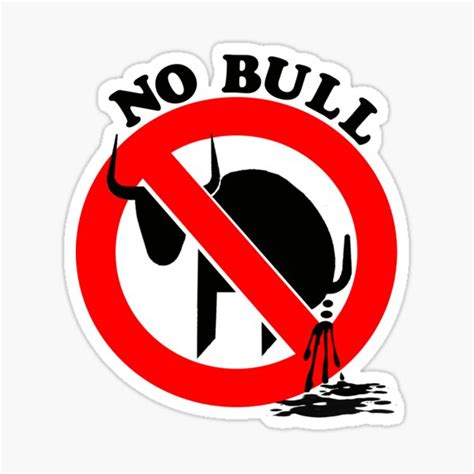 "No Bull" Sticker for Sale by figjam66 | Redbubble