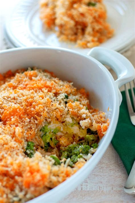 Rotisserie Chicken Broccoli Rice Casserole - Bunny's Warm Oven