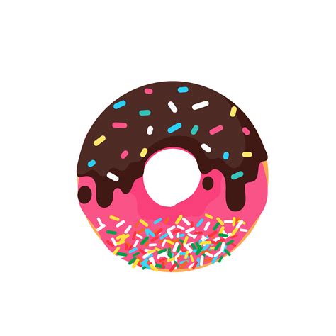 Donut Circle donuts with colorful holes covered in delicious chocolate. 14493315 PNG