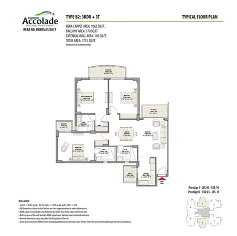 Eldeco Accolade Floor Plans | Sector 2, Gurgaon