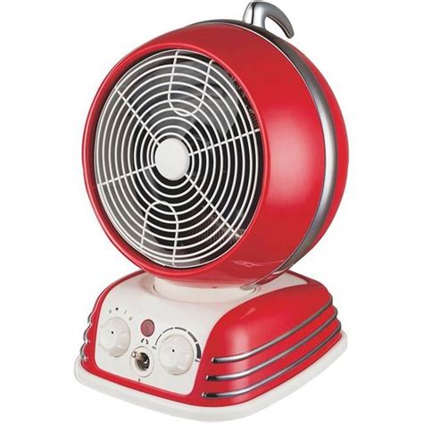 Optimus Retro Design Oscillating Fan Heater, Red - Walmart.com