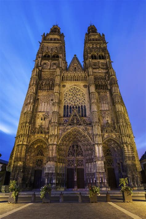 Tours Cathedral on the Loire Valey Region in France Stock Photo - Image of building, gothic ...