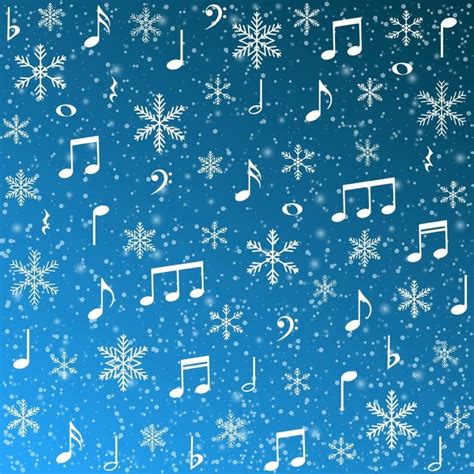 Christmas Music Notes Background