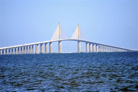 Sunshine Skyway stock image. Image of tankers, florida - 15478325