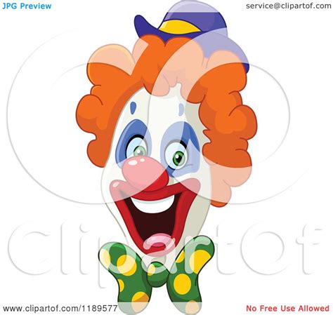 Cartoon of an Enthusiastic Happy Clown Face - Royalty Free Vector ...