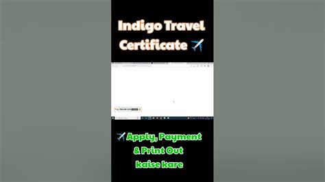 indin travel certificate #indigo #indigotraveller #indigotravelcertificate - YouTube