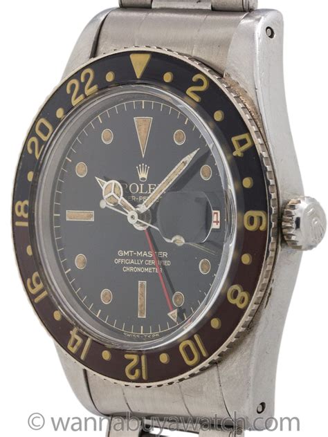 Rolex GMT ref 6542 Bakelite Bezel circa 1958