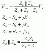 Voltage Divider Calculator For AC Circuits With Load at GlobalSpec