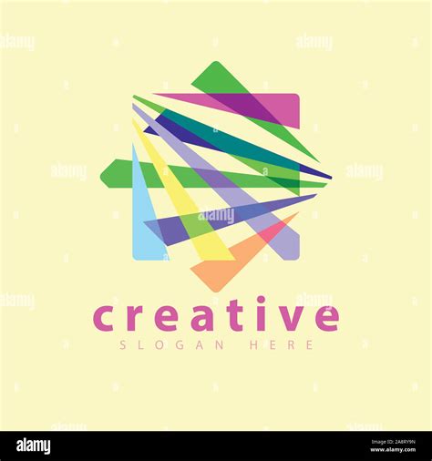 Color Square logo icon vector template Stock Photo - Alamy